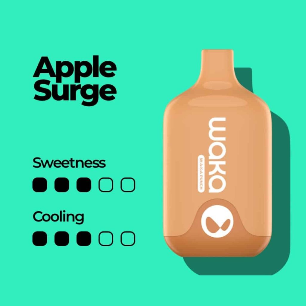Waka Smash 6000 Puffs 12 Flavors – Apple Surge