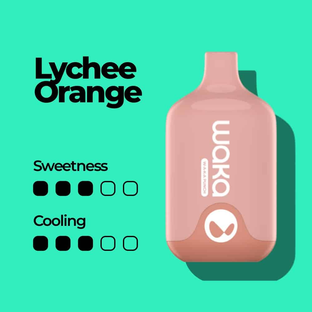 Waka Smash 6000 Puffs 12 Flavors – Lychee Orange