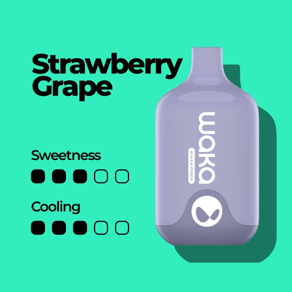 Waka Smash 6000 Puffs 12 Flavors – Strawberry Grape